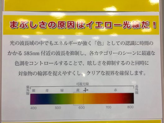 青森浜田店　まぶしさの原因はイエロー光線